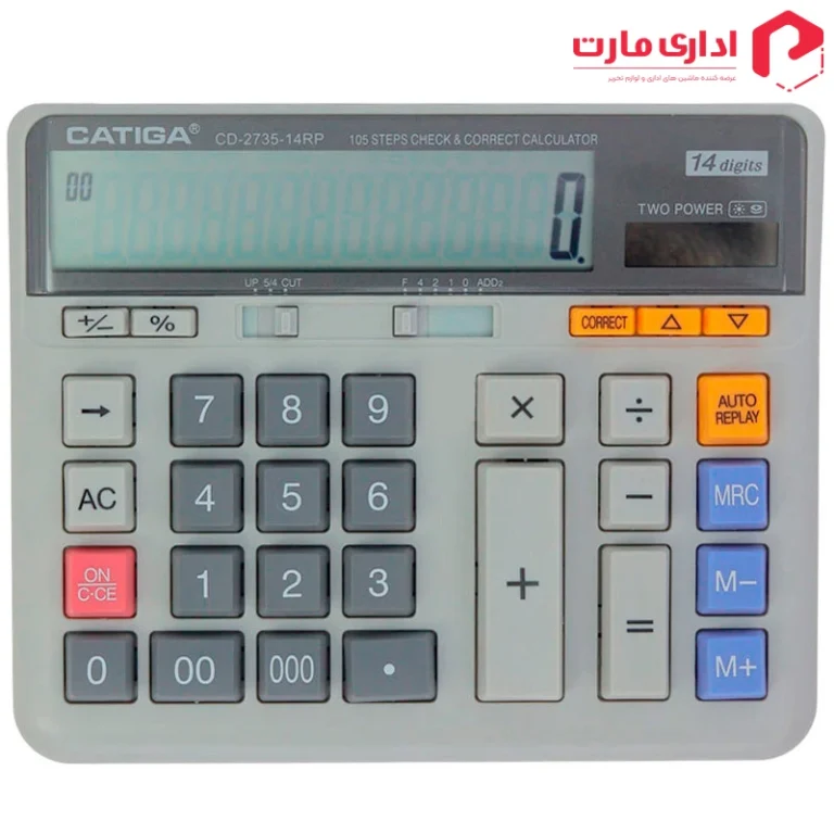 ماشین حساب رومیزی کاتیگا مدل CD-2735-14RP