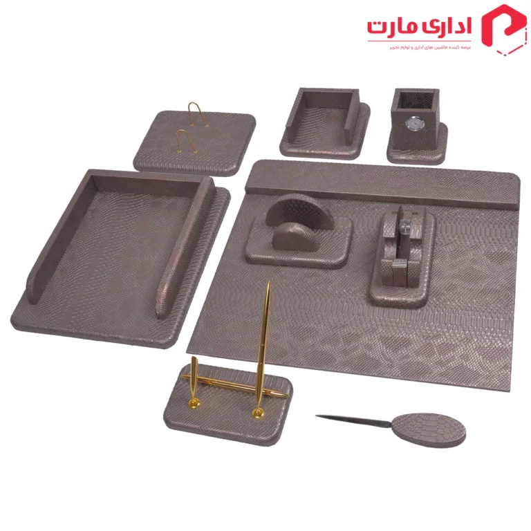 ست لوازم اداری رومیزی طرح پوست ماری کد 520